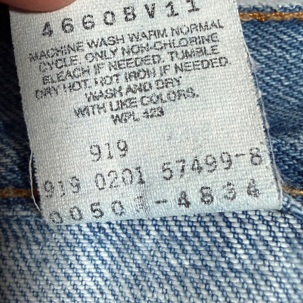 Vintage Levis 505 Straight Leg Jeans Mens Blue Denim 2001 Y2k 40x32 (Fits 38x30) - Picture 13 of 16